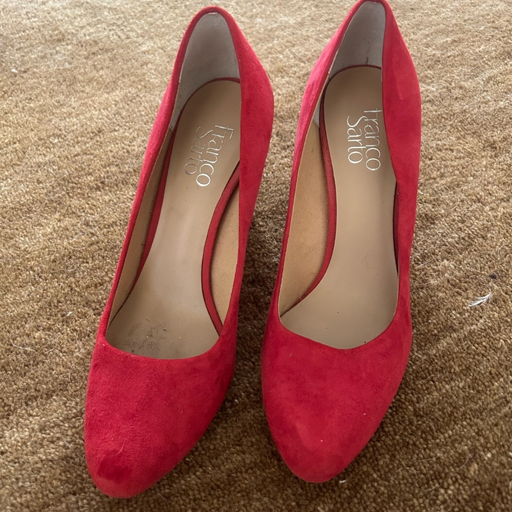 Red Suede Heels
